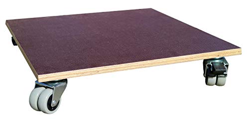KUBI - Plataforma con Ruedas para Plantas (45 x 45 cm, 4 Ruedas giratorias, 2 bloqueos, Resistente a la Intemperie, 300 kg)