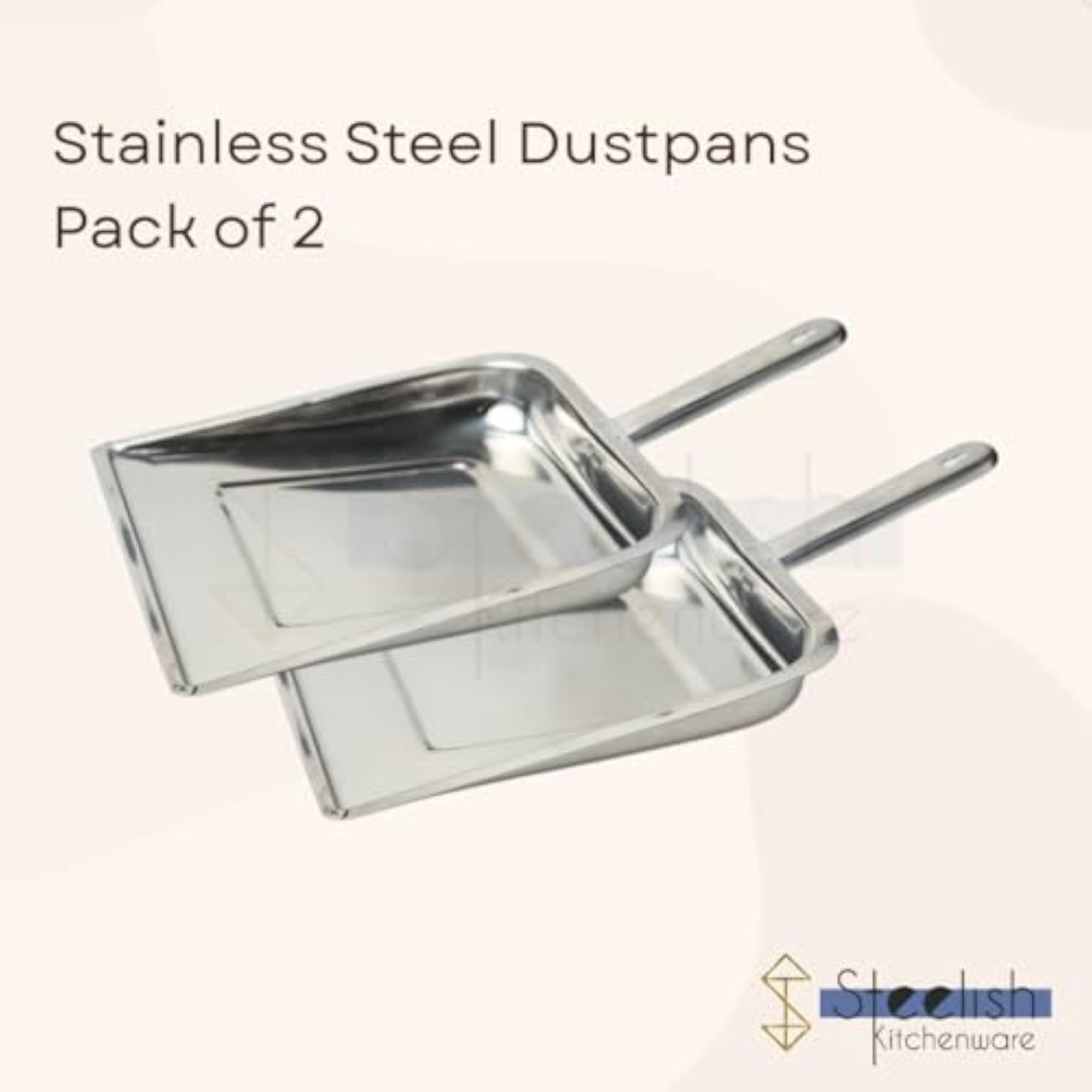Stainless Steel Dustpan (Supdi) - Pack of 2