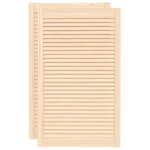 vidaXL Schranktüren Lamellen-Design 2 Stk. 99,3x59,4 cm Massivholz vidaXL Schranktüren Lamellen-Design 2 Stk. 99,3x59,4 cm Massivholz
