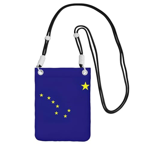 Alaska State Flag Print Crossbody Bag For Women, Shoulder Bag Purse, Travel Sport Mini Phone Bag, Phone Wallet