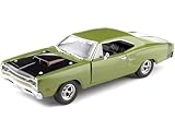 Motor Max 1969 Dodge Coronet Super Bee, Green 73315AC/GN - 1/24 Scale Diecast Model Toy Car