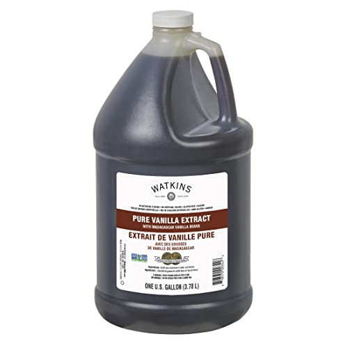Watkins Pure Vanilla Extract, with Madagascar Vanilla Beans, Non-GMO, Kosher, 1 Gallon Bottle, 1-Pack