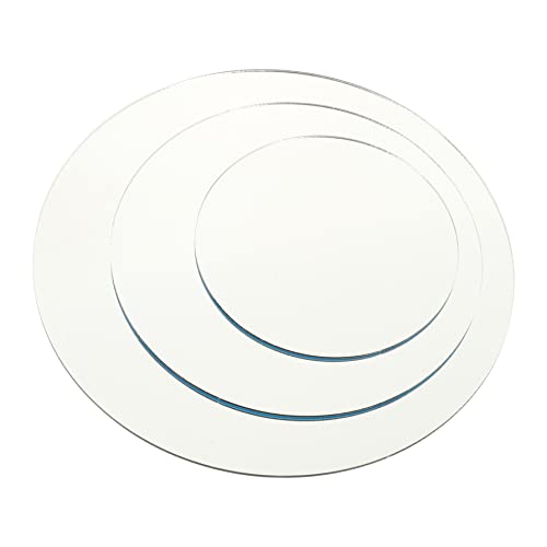 3pezzi Riflettente Sfondo Fotografico Per Cosmetici e Decorazioni Circolari Superficie Per e Delicate acrilico