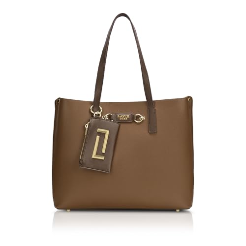 Image of Lavie Luxe Women's Duo Chloe 3 Compartment Tote Handbag | Tote Bag For Work | Ladies Purse | Stylish Shoulder Bag | Gift For Women