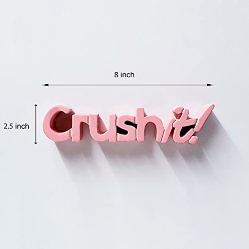 Image of NUKKAD TALES Alphabet Crush It Peach Aesthetic Table Decor - Ideal For Home Study Desk Or Office Table. Quirky Room Decoration Showpiece, Perfect For Birthdays And Corporate Gifting,22.9 cm