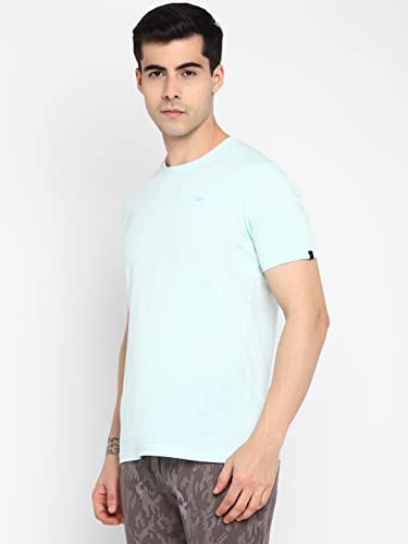 Image of Allen Cooper Men's Super Combed Cotton Rich Solid Round Neck Half Sleeve T-Shirt