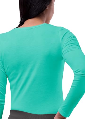 Image of Sivvan Scrubs for Women - Long Sleeve Comfort Underscrub Tee 3-Pack