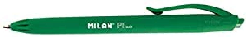 Boligrafo milan p1 retractil 1 mm touch verde