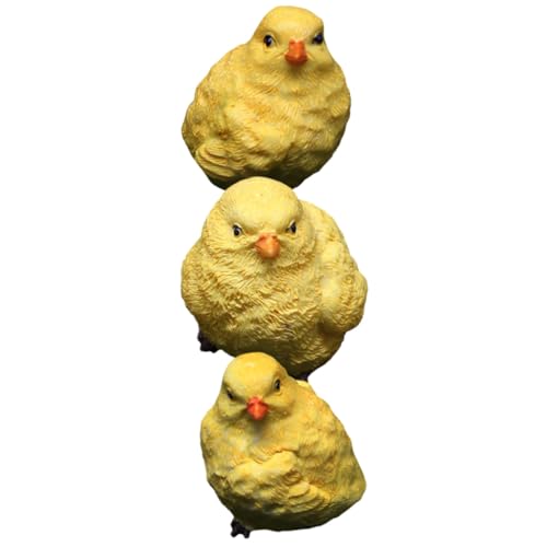 Simpatica statuetta di pollo: realizzata in resina, è resistente e durevole, non si rompe o si deforma facilmente. statuette di pollo artigianali in resina