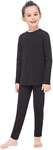 MANCYFIT Thermal Underwear for Girls Fleece Lined Long Johns Set Kids Base Layer Ultra Soft