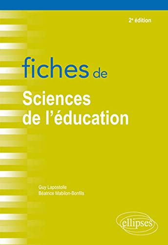 Télécharger Fiches de sciences de l'éducation - 2e édition Livre PDF Gratuit