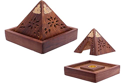 Piramide Brucia Incenso in Legno Sheesham con