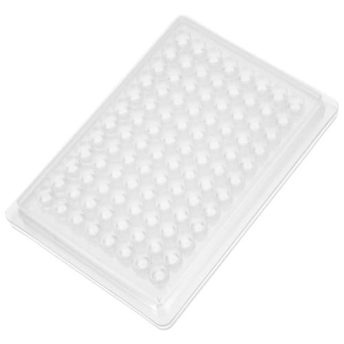 QUMIIRITY Placas de Cultivo Celular de Laboratorio 10 Unidades, Bandeja de Cultivo de Tejidos de 96 Pocillos Tipo U, Material Plástico Resistente para Análisis y Experimentos Científicos