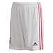 Real Madrid Adidas Stagione 2020/21 Real a SHO Y - Pantaloni Corti per Bambini, Bambino, Pantaloni Corti per la Prima Squadra Ufficiale, FQ7490, Bianco, L, 13/14 ANI
