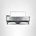 simplehuman Compact Dish Drying Rack with Stainless Steel Frame, 360º Easy Drain Swivel Spout, Utensil Holder, Anti-Residue Coating, Moisture Control Surface, Grey