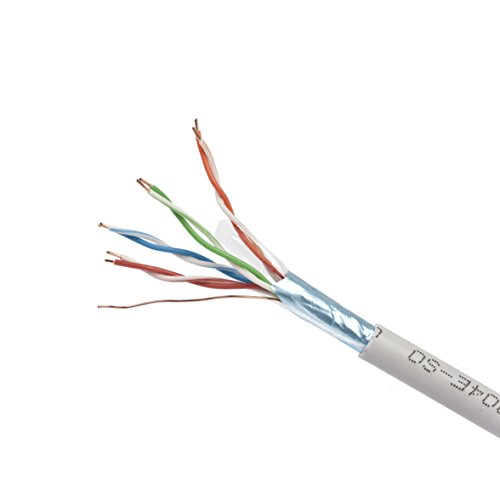 I-CHOOSE LIMITED 305M RJ45 CAT5e FTP AWG24 CCA Câble LAN Ethernet/Câble à Paire Torsadée Solide CCA/Bobine de Câble Réseau 1000ft