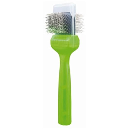 ActiVet Coat Grabber Silver Hunde- & Katzenbürste 4,5 cm – Profi-Fellbürste für Unterwolle, Doppelfell & Langhaar – flexible Edelstahl-Borsten, Made in Germany