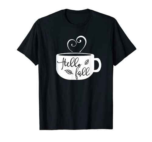 Hello Fall - Taza de café con diseño de hojas de otoño Camiseta