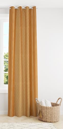 Image of Coin Punching Window Curtains 5 Feet Long for Living Room - Window Curtain Set of 1 Pcs Panel, Stylish Parda for Home Decor & Office Golden Colour -1 Pcs 5 feet