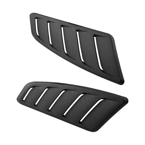 2個入り ユニバーサルカーボンネットフードベント フロントフードベント 装飾エアフローフェンダーインテーク フォードとマスタング対応 ABSプラスチック