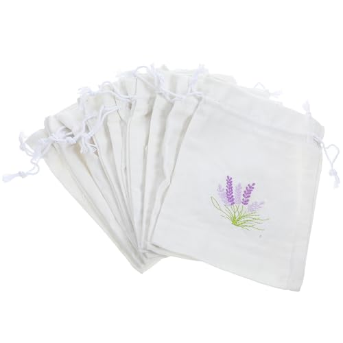 Bolsitas aromáticas de lino con lavanda blancas, 10 piezas miniatura 5