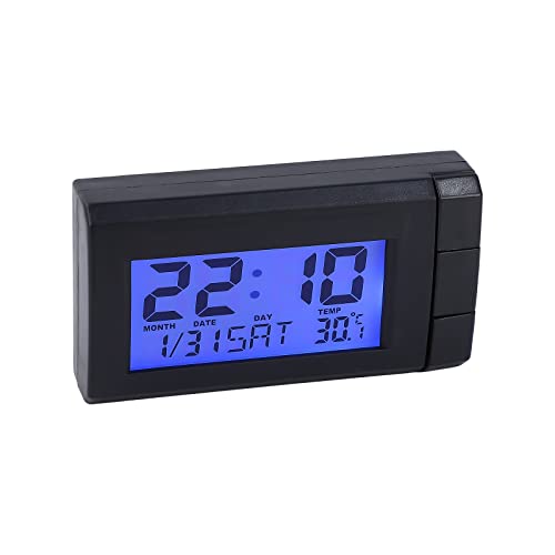 Thermomètre Horloge Voiture Numérique Rétroéclairage LED - Multifonction Clip Sortie Air