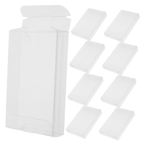 HONMEET 10pcs Clear PVC Audio Cassette Storage Case High-Transparency Dust Organizer Portable Music Tape Holder for Easy Access and Display