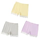 Sicherheitsshorts für Mädchen unter Kleidern, elastische Taillenunterhose mit Spitzenbesatz und Schleifendetail, Kinder-Tanzshorts für Schul-Outfits, Partykleider, Spielen, Sport und Alltagsschichten