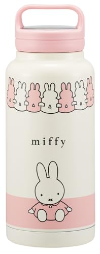 Skater STSC10-A Insulated Stainless Steel Mug Bottle, 33.8 fl oz (1,000 ml), Screw Handle Included, Miffy
