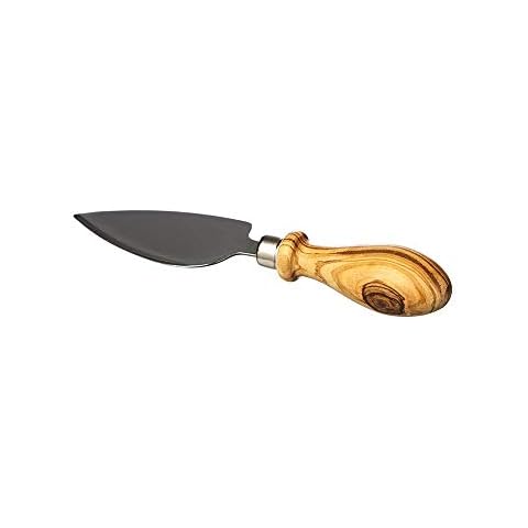 Naturally Med NM/OLGS76 Olive Wood Handled Cheese Knife, Steel Cover