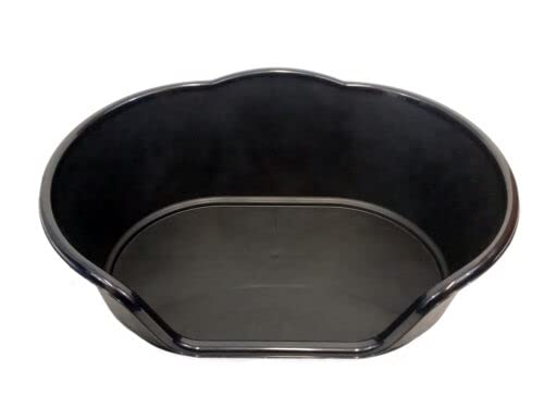 TRTO 1PCS EXTRA LARGE XL PLASTIC BLACK DOG/CAT/PET BED, BASKET