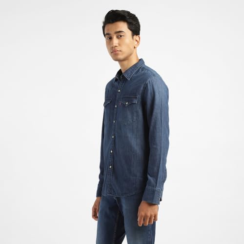 Image of Levi's Men's Solid Slim Fit Denim Shirt