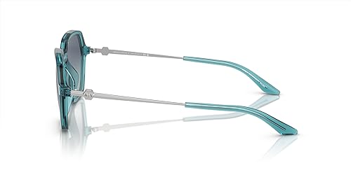 Armani Exchange A|X AX4139SU Universal Fit Sunglasses, Shiny Transparent Petrol/Azure Gradient Dark Blue, 52 mm3