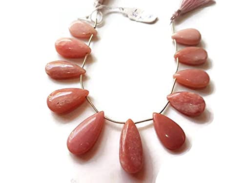 Opaline rose naturelle en briolette facettée pour création joaillière haut de gamme