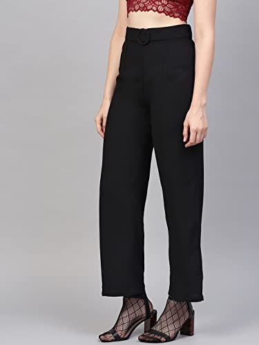 Image of Sassafras Women Flared Buckle Belted Pant