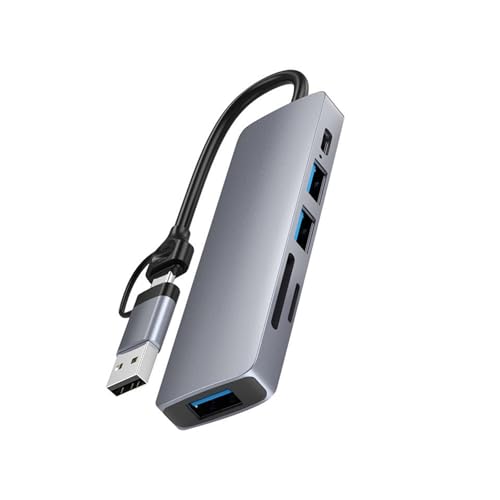 Gadgets Inovadores: 6 Produtos que Você Precisa Conhecer na Amazon 4 Adaptador USB C Multiporta, Hub USB 5 Em 1, 1x Leitor De Cartão S...