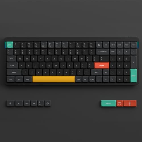 Image of nuphy Air96 V2 Wireless Mechanical Keyboard,100 Keys RGB Backlit Keyboard,Supports Bluetooth 5.1,2.4G and Wired Connection,for PC /Laptop /Windows /Mac -Black Gateron Blue Switch