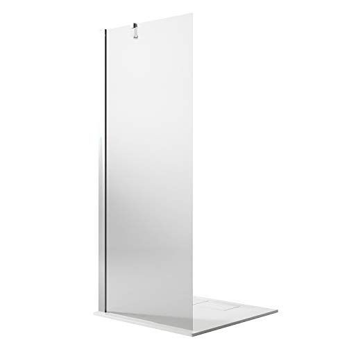 Idralite Paroi Douche Walk in 40CM H190 Verre Transparent avec Traitement Anticalcaire Mod. Flip