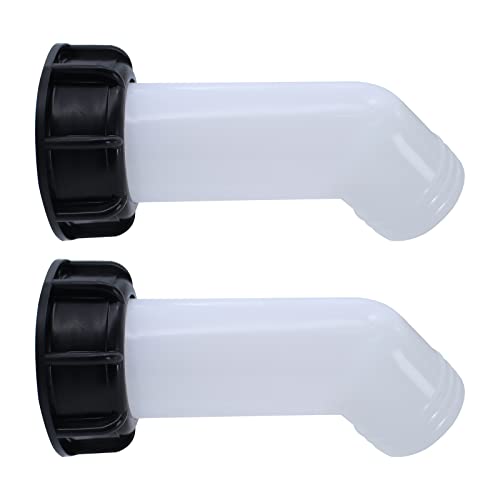 ZHIYUQL 2 PCS Bec de Vidange avec Ecrou IBC, Buse de Réservoir d'eau Raccord S60x6 de RéServoir Buse Bouchon de Valve Valve Filetage IntéRieur Pour Réservoirs D'eau...