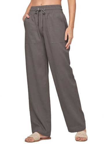 Image of Willit Women Linen Pants Wide Leg Palazzo Trousers 29 inch /31 inch / 33 inch