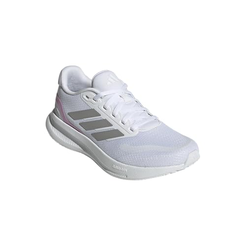 adidas Womens Run Falcon 5 Running, White/Solid Grey/Black, 5