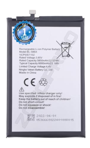 Image of Original BL-58BX Battery for Infinix Hot 9 / Hot 9 Play / X650C / X650B / X650D / X680 / X680B / X680C / 58BX Battery with 1 Year Warranty***(R199)