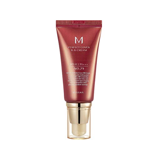 Missha M Perfect Cover BB Cream SPF 42 PA+++(#29 Caramel Beige), Amazon Code Verified for Authenticity, 50ml, Concealing Blemishes, dark circles, UV Protection