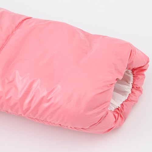 Image of Teen Kids Leather Puffer Jackets Winter Waterproof Fleece Lined Down Coats Boys Girls Padded Warm Quilted Outwear
