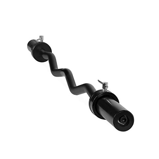 CAP Barbell Olympic EZ Curl Bar, Black (2-Inch)