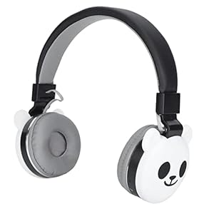 Professionele Kinderheadset, Draagbare Opvouwbare Kinderkoptelefoon met Microfoon, On-ear Headset-stereo voor Kinderen, Bluetooth 5.0, Bedrade/draadloze Cartoonkoptelefoon, Ideaal Cadeau(rode panda)