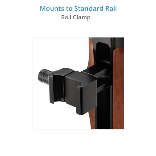 Image of Proaim Snaprig Wood Mini Side Handle for Camera Cage & Rig | Ergonomic Grip for Comfortable Hand-held Shooting - Height Adjustable Option & NATO Rail Clamp |Shoe Mount & Strap Slot - Durable (WSH-02)