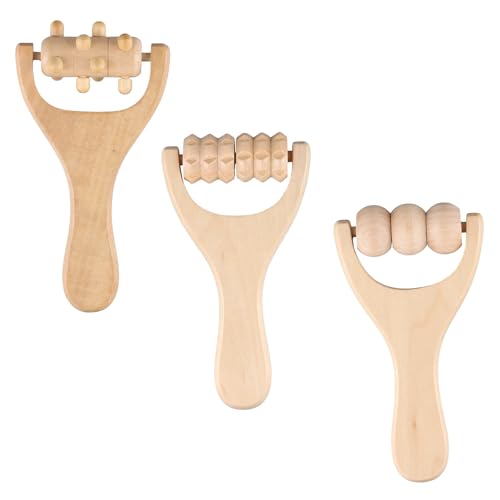 Amexo 3 Stück Holz Massageroller Holz Triggerpunktroller...
