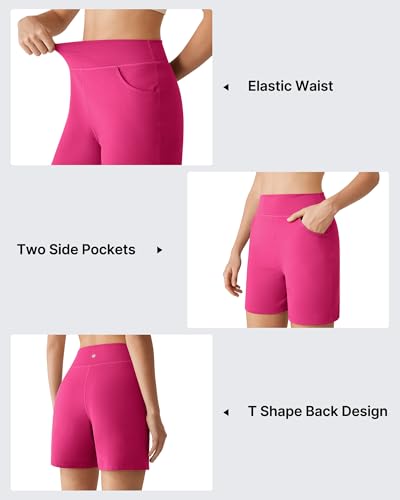 Image of G4Free EverGoing Women's Casual Shorts High Waisted 4'' / 5'' Comfy Shorts with Pockets for Yoga Workout Lounge