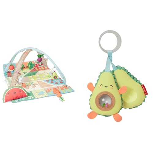 Skip Hop Baby Gym, Farmstand Grow & Play, Green & Farmstand Avocado Baby Stroller Toy